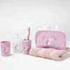 SET 4 ACCESSOIRES SALLE DE BAIN IMPRIME ZOELIE