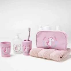 SET 4 ACCESSOIRES SALLE DE BAIN IMPRIME ZOELIE