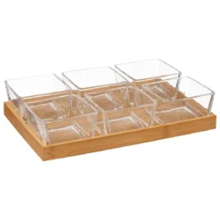SET APERITIF BAMBOU VERRE 7 PIECES