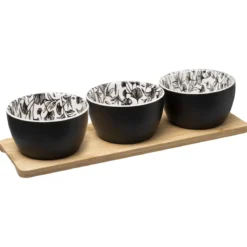 SET APERITIF WHITE FLORAL 4 PIECES