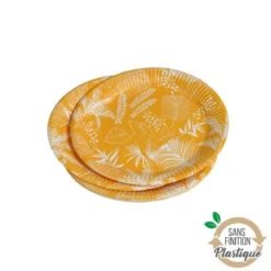 SET 10 ASSIETTES CARTON D.18CM EXOTIC MOOD