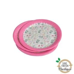 SET 10 ASSIETTES CARTON D.18CM HAPPY SPRING