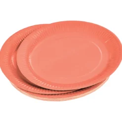 SET 20 ASSIETTES CARTON D.23CM TERRACOTTA