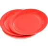 SET 20 ASSIETTES RONDE CARTON D.23CM ROUGE