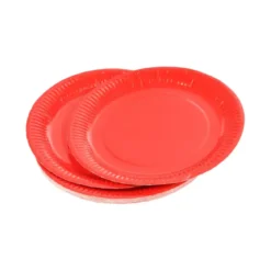 SET 20 ASSIETTES RONDE CARTON D.18CM ROUGE