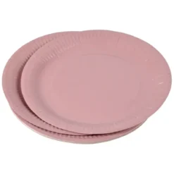 SET 20 ASSIETTES RONDE CARTON D.23CM BLUSH