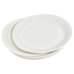 SET 20 ASSIETTES RONDES D.23CM BLANC
