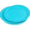 SET 20 ASSIETTES RONDES D.23CM BLEU