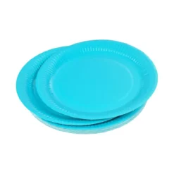 SET 20 ASSIETTES RONDES D.18CM BLEU