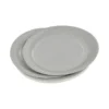 SET 20 ASSIETTES RONDES D.18CM GRIS