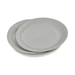 SET 20 ASSIETTES RONDES D.18CM GRIS
