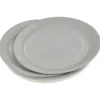 SET 20 ASSIETTES RONDES D.23CM GRIS