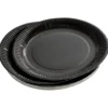 SET 20 ASSIETTES RONDES D.23CM NOIR