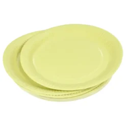 SET 20 ASSIETTES RONDES D.23CM TILLEUL