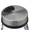 SET 3 BOCAUX EPICES VERRE ET INOX