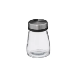 SET 3 BOCAUX EPICES VERRE ET INOX