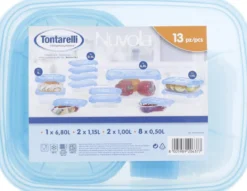 SET 13 BOITES ALIMENTAIRES BLEU
