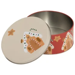 SET 3 BOITES METAL ROND NOEL