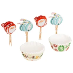 SET 50 CAISSETTES ET 25 PIQUES NOEL