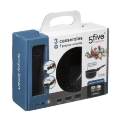 SET 3 CASSEROLES PIERRE AVEC POIGNEES 16 A 20CM