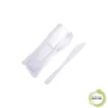 SET 12 COUTEAUX REUTILISABLES TRANSPARENT H.20CM