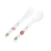 SET 2 COUVERTS PLASTIQUE DECORES CUILLERE ET FOURCHETTE