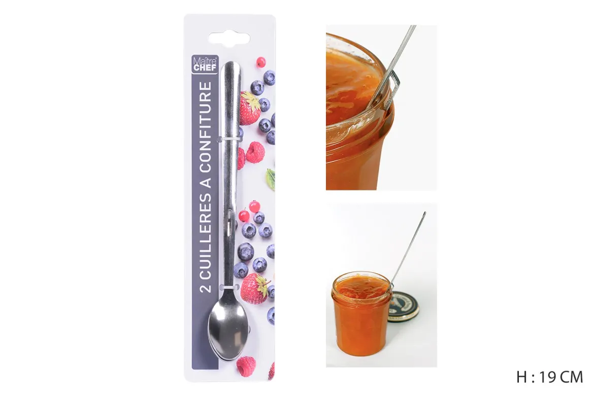 SET 2 CUILLERES A CONFITURE 19CM
