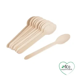 SET 12 CUILLERES EN BOIS H.16CM