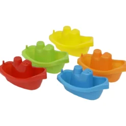 SET DE 5 BATEAUX COLORE PP POUR LE BAIN ENFANTINE