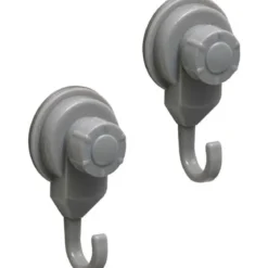 SET DE 2 CROCHETS  PROMO PP SUR VENTOUSES    GRIS