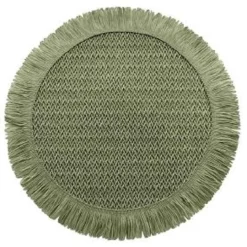 SET DE TABLE 0 38CM FIBRE PAPIER PEPITA SAUGE
