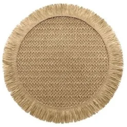 SET DE TABLE 0 38CM FIBRE PAPIER PEPITA CAMEL