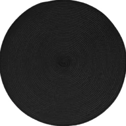 SET DE TABLE TRESSE ROND NOIR