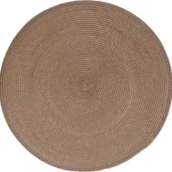 SET DE TABLE TRESSE ROND TAUPE