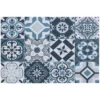 SET DE TABLE VINYLE MOSAIQUE CARREAUX BETON BLEU 45X30CM