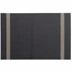 SET DE TABLE 30X45CM PVC ET FILS METALLISES GOLDIRA NOIR OR