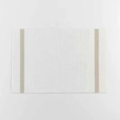 SET DE TABLE 30X45CM PVC ET FILS METALLISES GOLDIRA BLANC OR