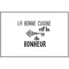 SET DE TABLE 28.5X43.5 CM PVC IMPRIME CUISINE BONHEUR BLANC