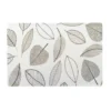 SET DE TABLE 30X45CM PVC IMPRIME METALLISE FEUILLETTE NOIR