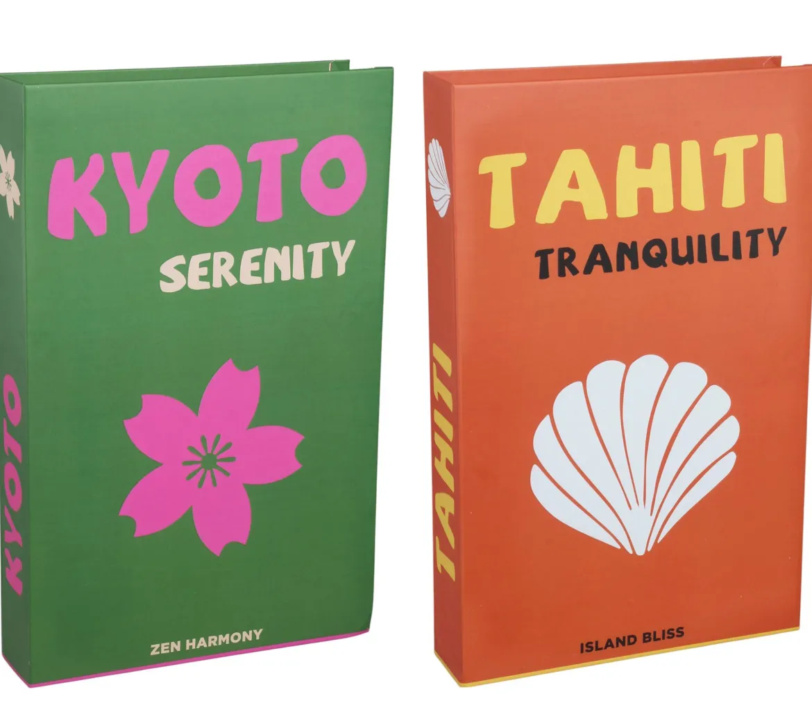 SET 2 FAUX LIVRES 27X17X4CM KYOTO 27X17X4CM TAHITI