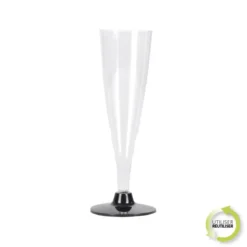 SET 6 FLUTES A CHAMPAGNE 14CL NOIR