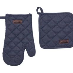 SET GANT CUISINE ET MANIQUE CHEF COTON BLEU DENIM
