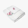 SET GANT ET DRAP DOUCHE 70X130CM EPONGE BRODEE ZOELIE