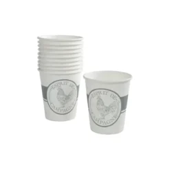 SET 10 GOBELETS CARTON 23CL ESPRIT DE CAMPAGNE