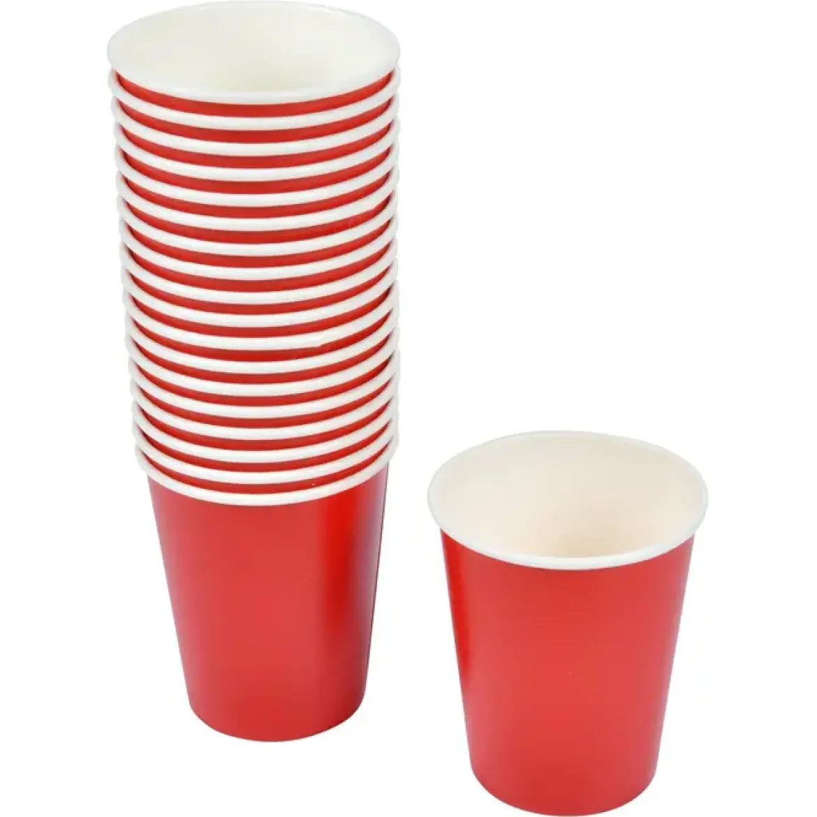 SET 20 GOBELETS CARTON 25CL ROUGE