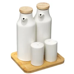 SET HUILE VINAIGRE AVEC PLAT CERAMIQUE