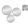 SET 3 MIROIRS DECO A SUSPENDRE NOIR METAL