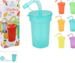SET 6 MUGS AVEC PAILLE