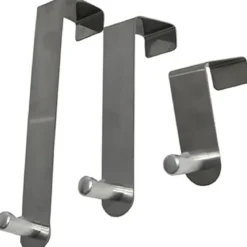SET 3 PATERES ACIER INOXYDABLE POUR PORTE CHROME