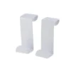 SET 2 PETITES PATERES ACIER INOXYDABLE A SUSPENDRE BLANC